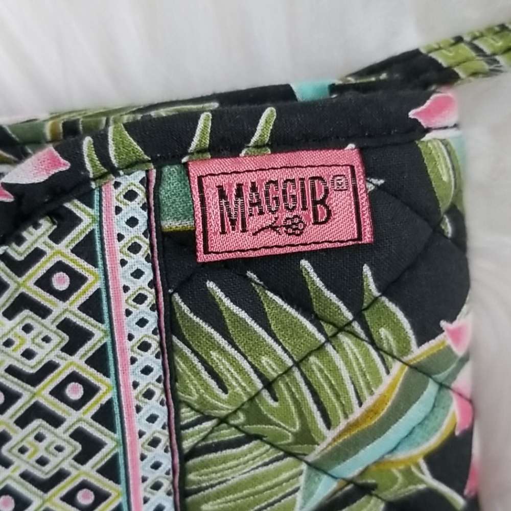 MaggieB Tropical Floral Trifold Belt/Crossbody Bag - Picture 4 of 9